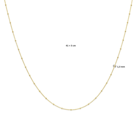 9k collier bolletjes 41 + 3 cm