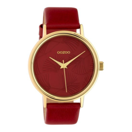 OOZOO Timepieces rood/goud 42 mm
