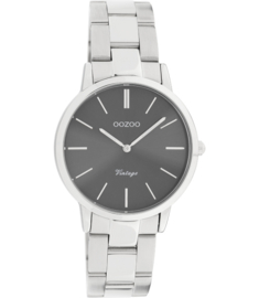 OOZOO Vintage zilver/grijs 34 mm