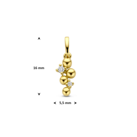 hanger diamant 0.03ct h p 16 mm