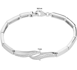Armband zirkonia 7 mm 18,5 cm