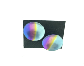 Titanium oorstekers rond hol multi color