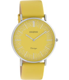 OOZOO Vintage mosterdgeel glitter 40 mm