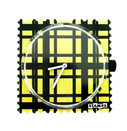 STAMPS-klokje black and yellow