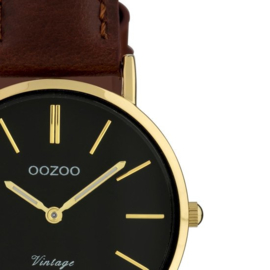 OOZOO vintage bruin / goud 32 mm