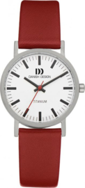 Danish Design horloge wit/rood 30 mm