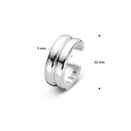 Ear cuff zilver 12 mm