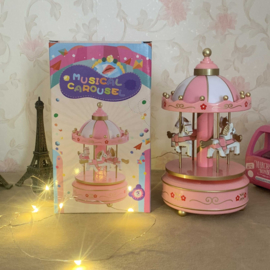 Draaimolen roze-wit