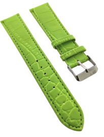 Horlogebandje 20 mm groen croco