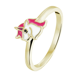 Gouden kinderring unicorn