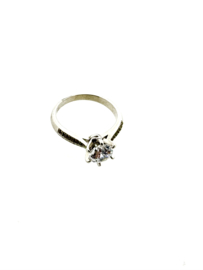 Handgemaakte zilveren zirkonia ring