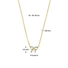 9k collier strik 41 - 43 - 45 cm