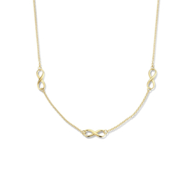 verguld collier infinity