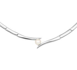 Collier tussenstuk parel 4,0 mm 42 + 3 cm