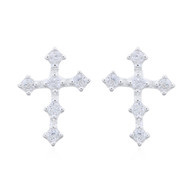 zilveren piercing: kruisje