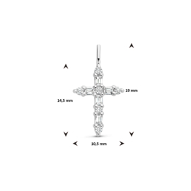 hanger kruis met  zirkonia