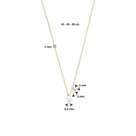 collier synth. parel 1,0