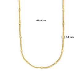 Collier plaatjes 3,0 mm 40 + 4 cm