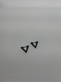 klapcreolen edelstaal driehoek zwart