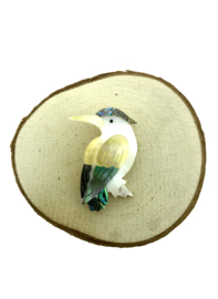 Broche vogel parelmoer