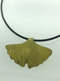 Ginkgo goudkleur klein rubber-ketting