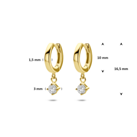 oorringen zirkonia 16,5 mm