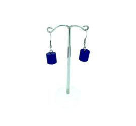 MOOI oorhangers cilinder donkerblauw
