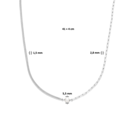 combi-collier parel 2,8 mm 41 + 4 cm