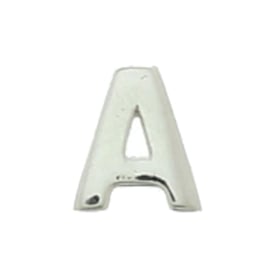 Zilveren letterbedel A