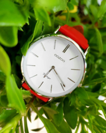 OOZOO vintage rood / wit 40 mm