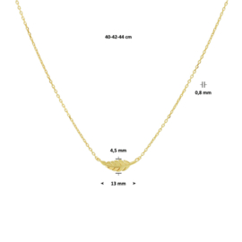 Gouden collier veertje