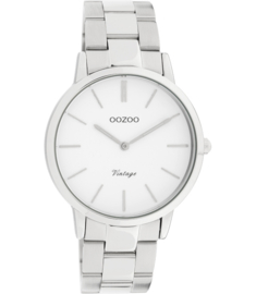 OOZOO Vintage zilver/wit 38 mm