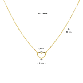 Gouden collier hartje