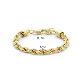 edelstalen armband gedraaid koord