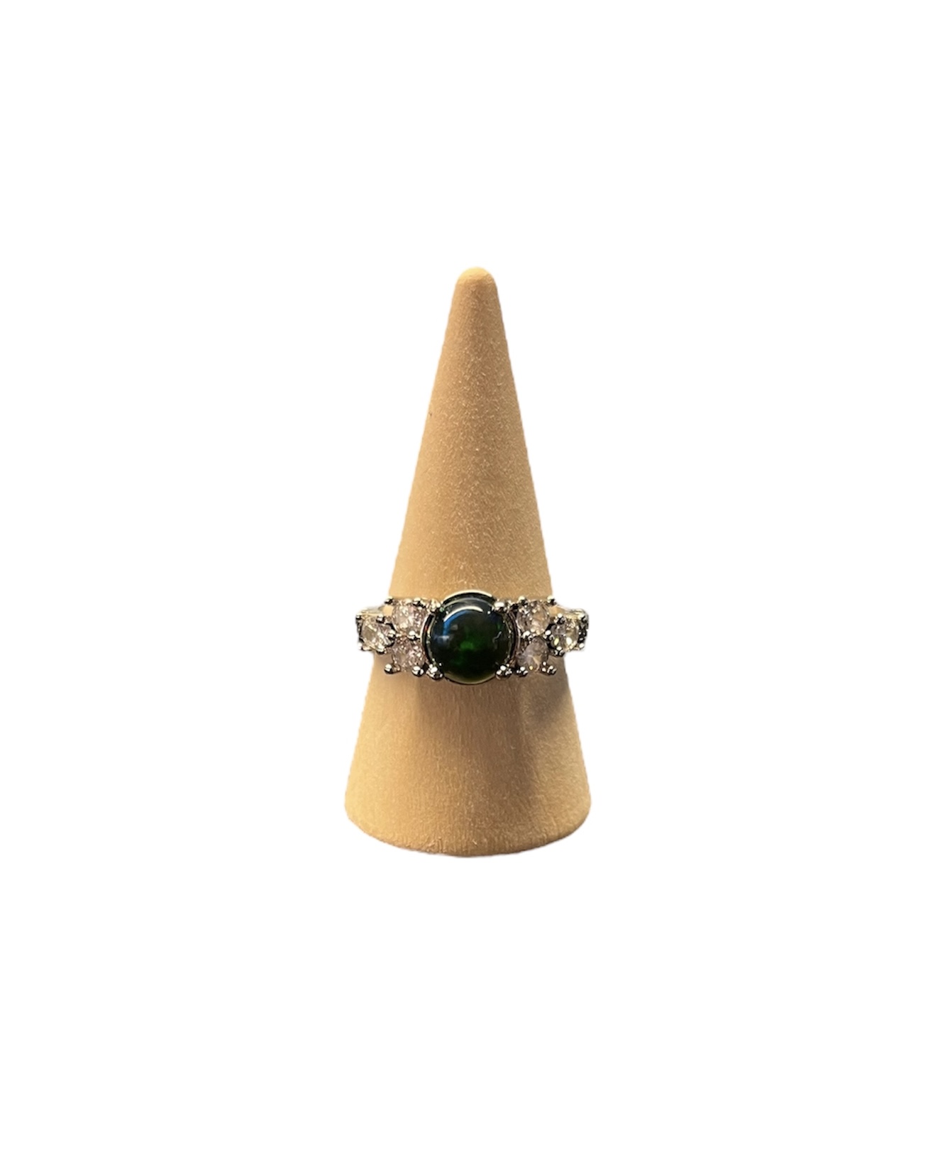 Handgemaakte zilveren opal ring