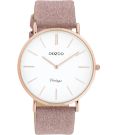 OOZOO Vintage oud roze/rosé glitter 40 mm