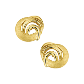 Gouden oorstekers poli/mat