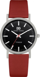 Danish Design horloge zwart/rood 35 mm