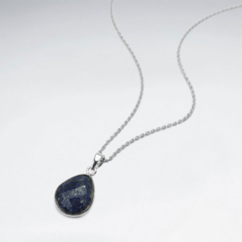 Zilveren ketting met Lapis lazuli hanger