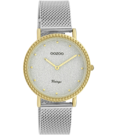 OOZOO Vintage goud/zilver glitter 34 mm