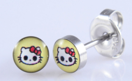 Oorknop hello kitty 6 mm