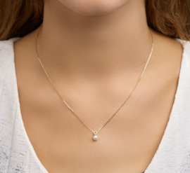 Gouden collier parel