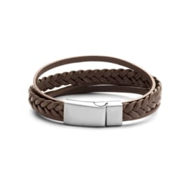 armband leer bruin 12mm