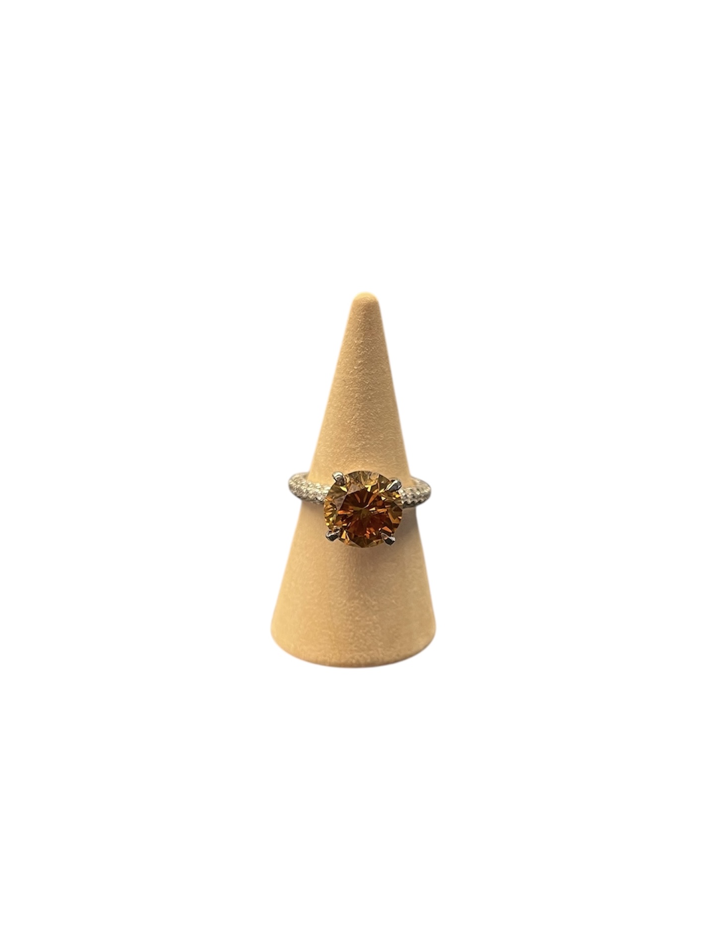 Handgemaakte zilveren moissanite ring