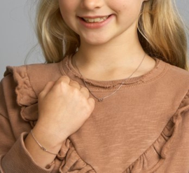 Zilveren set ketting en armband met infinity