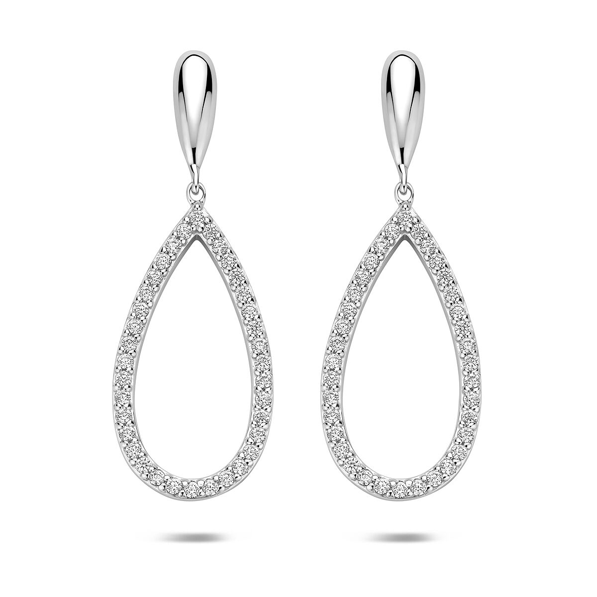 oorhangers druppel zirkonia 43 mm