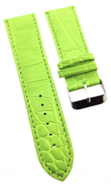 Horlogeband 24 mm groen croco