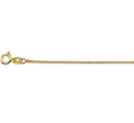 Gouden lengteketting gourmet 38 cm