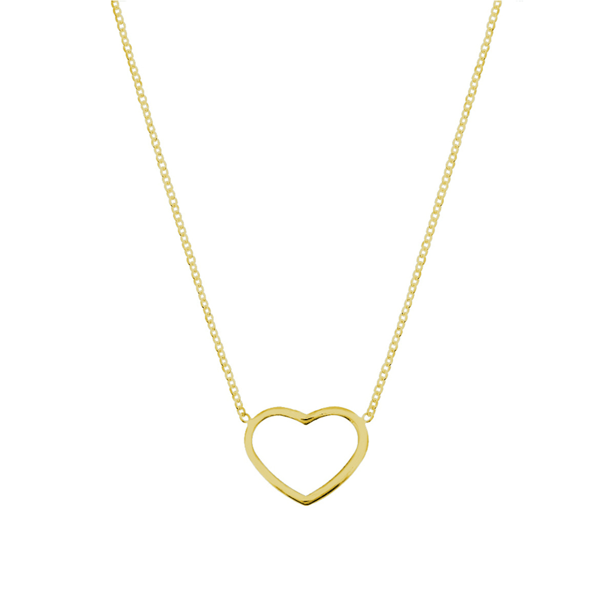 collier hart 41 + 5 cm 3 micron + armband hart 16 + 3 cm 3 micron