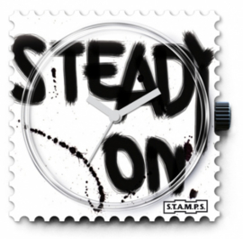 STAMPS-horloge Steady on